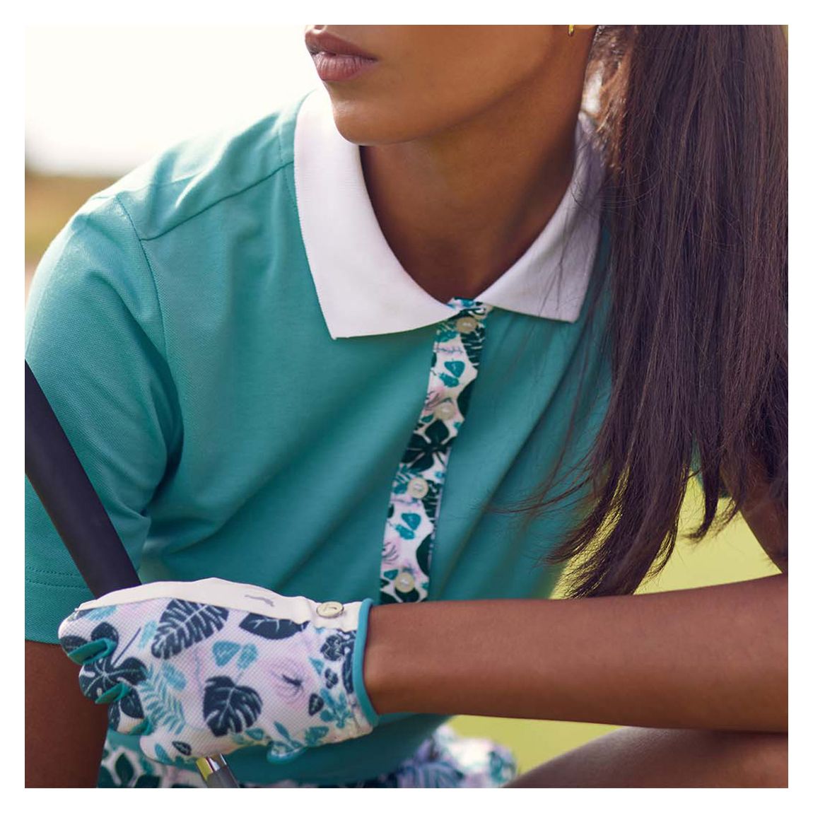 Green Sun Protect Stretch Polo Shirt main product photo