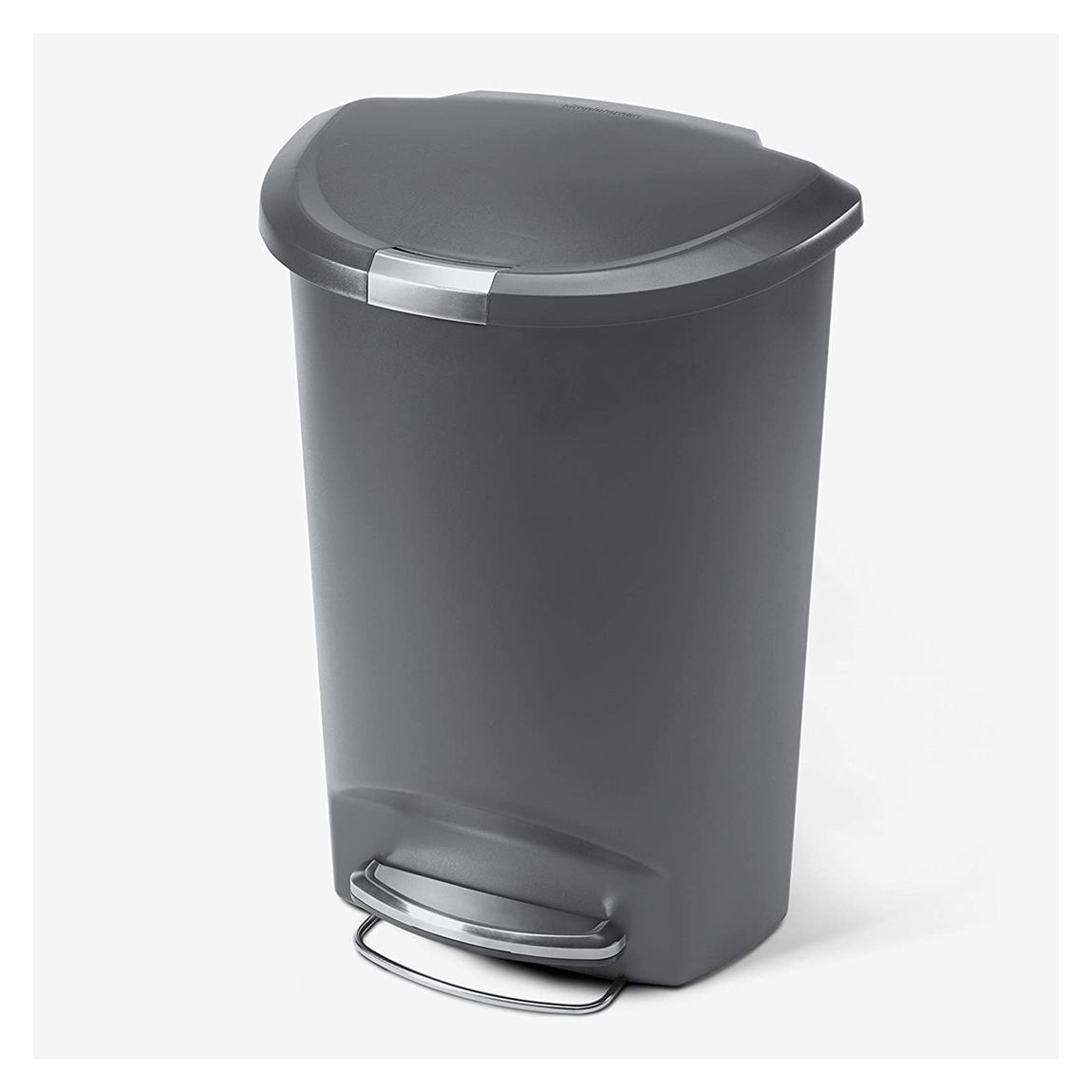 50L Semi Round Grey Pedal Bin main product photo