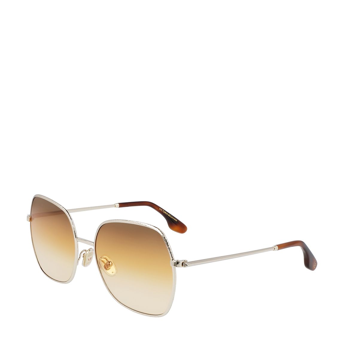 Gold Brown Orange Square Sunglasses main product photo