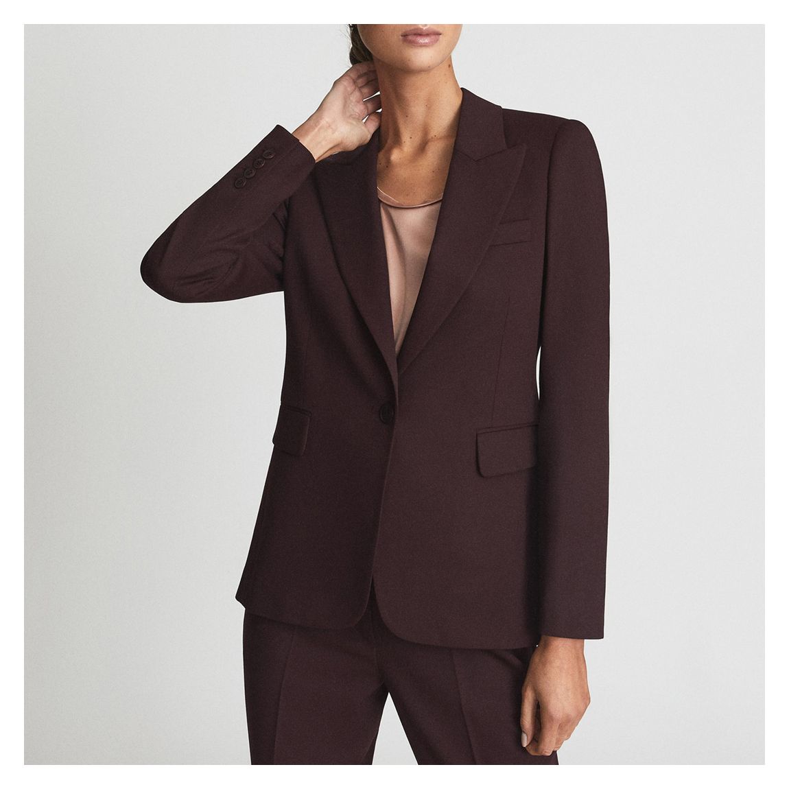 Berry Flora Wool Blend Blazer main product photo