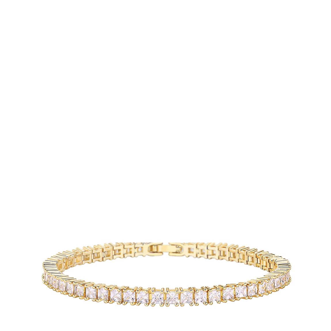 18K Gold Princess Cut Bracelet main product photo