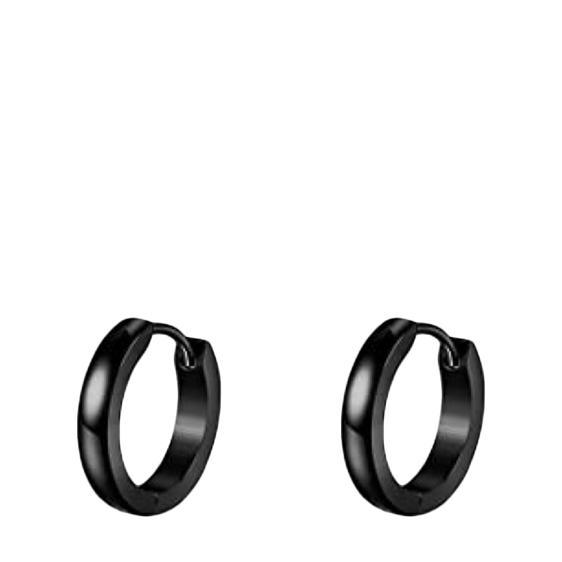 Black Plated Mini Hoop Earrings main product photo
