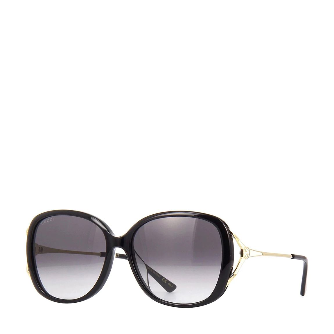 Women's Black/Gold Gucci Sunglasses 58mm main product photo