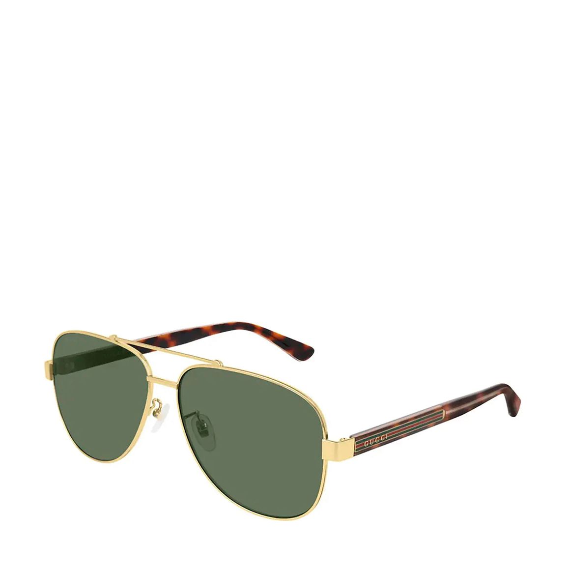 Men's Gold/Green Gucci Sunglasses 63mm main product photo