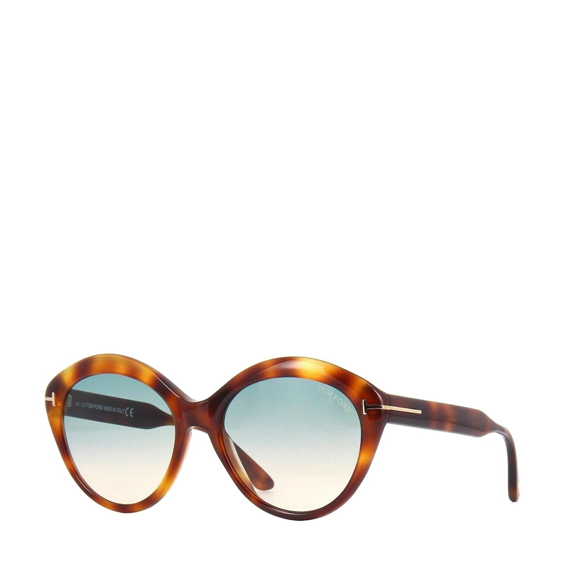 Women's Blonde Havana Brown/Blue Maxine Tom Ford Sunglasses 56mm main product photo