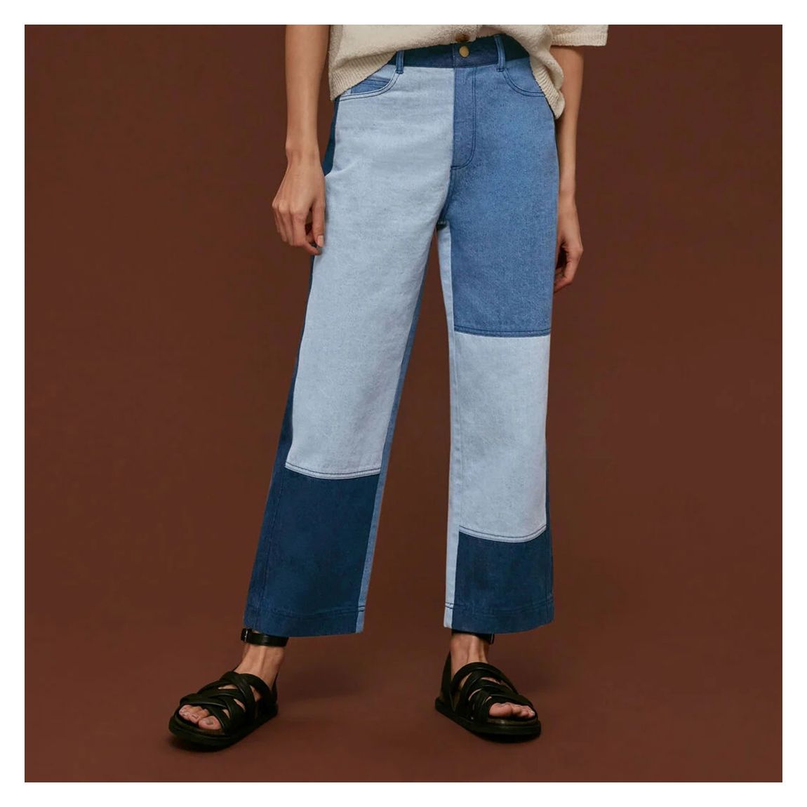 Blue Patchwork Jeans main product photo