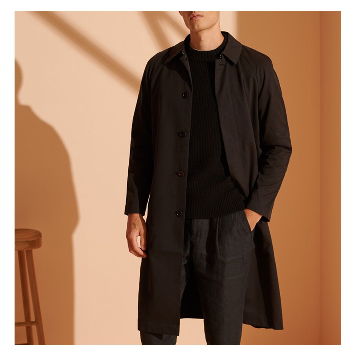 Black Classic Mac Coat main product photo