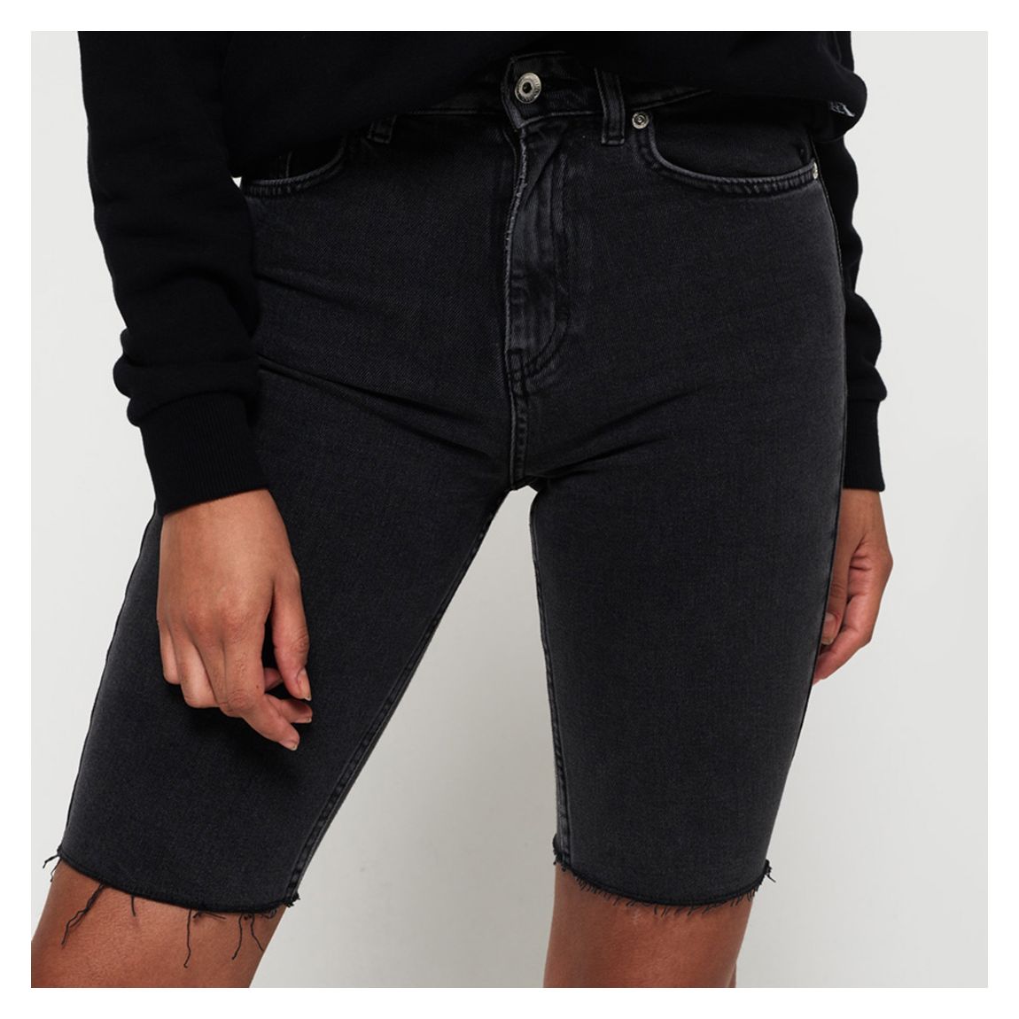 Black Kari Longline Shorts main product photo