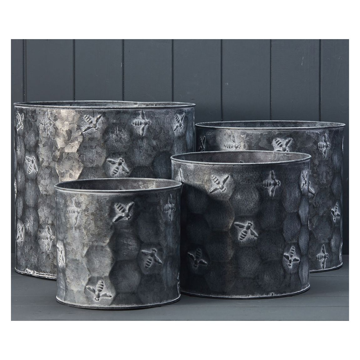 Set Of Four Vintage Cylinder Bee Planters main product photo