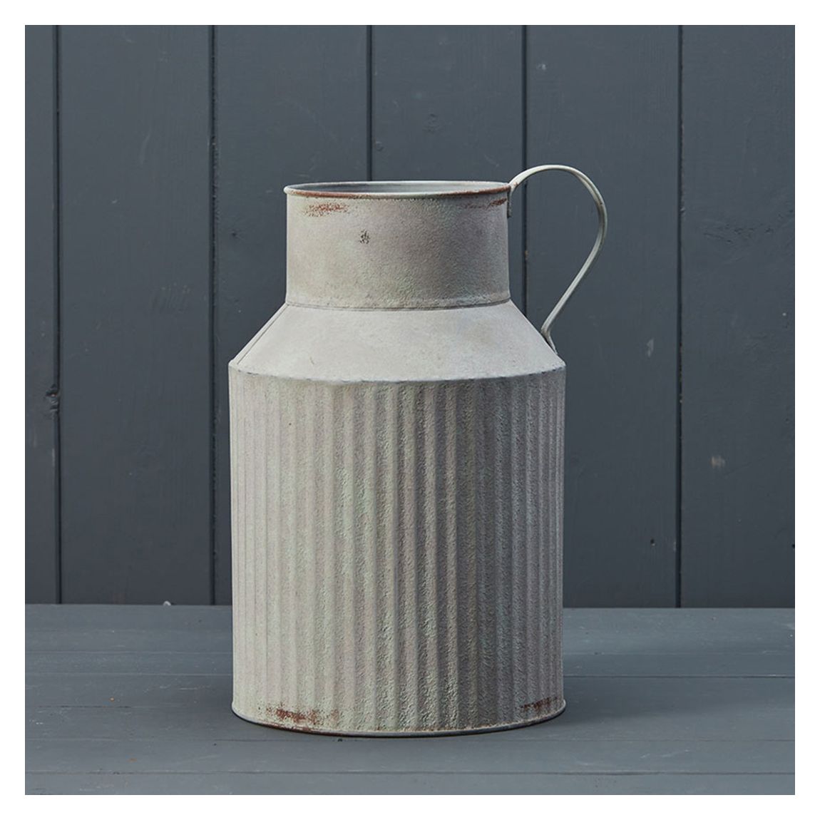 Zinc Vintage Ribbed Jug main product photo