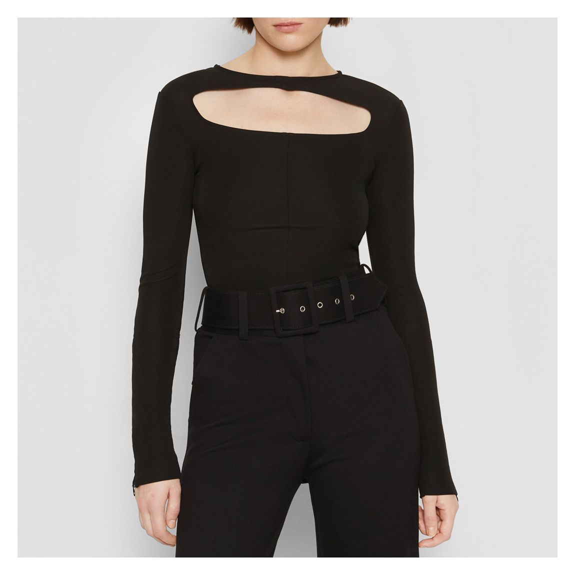 Black Cut Out Detail Top main product photo