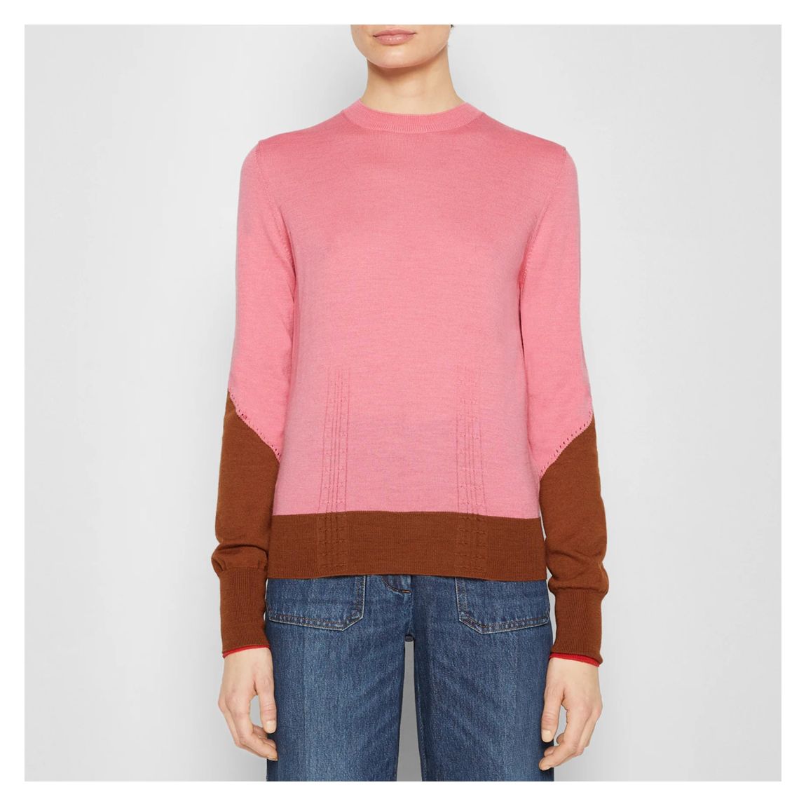 Pink Colourblock Crewneck main product photo