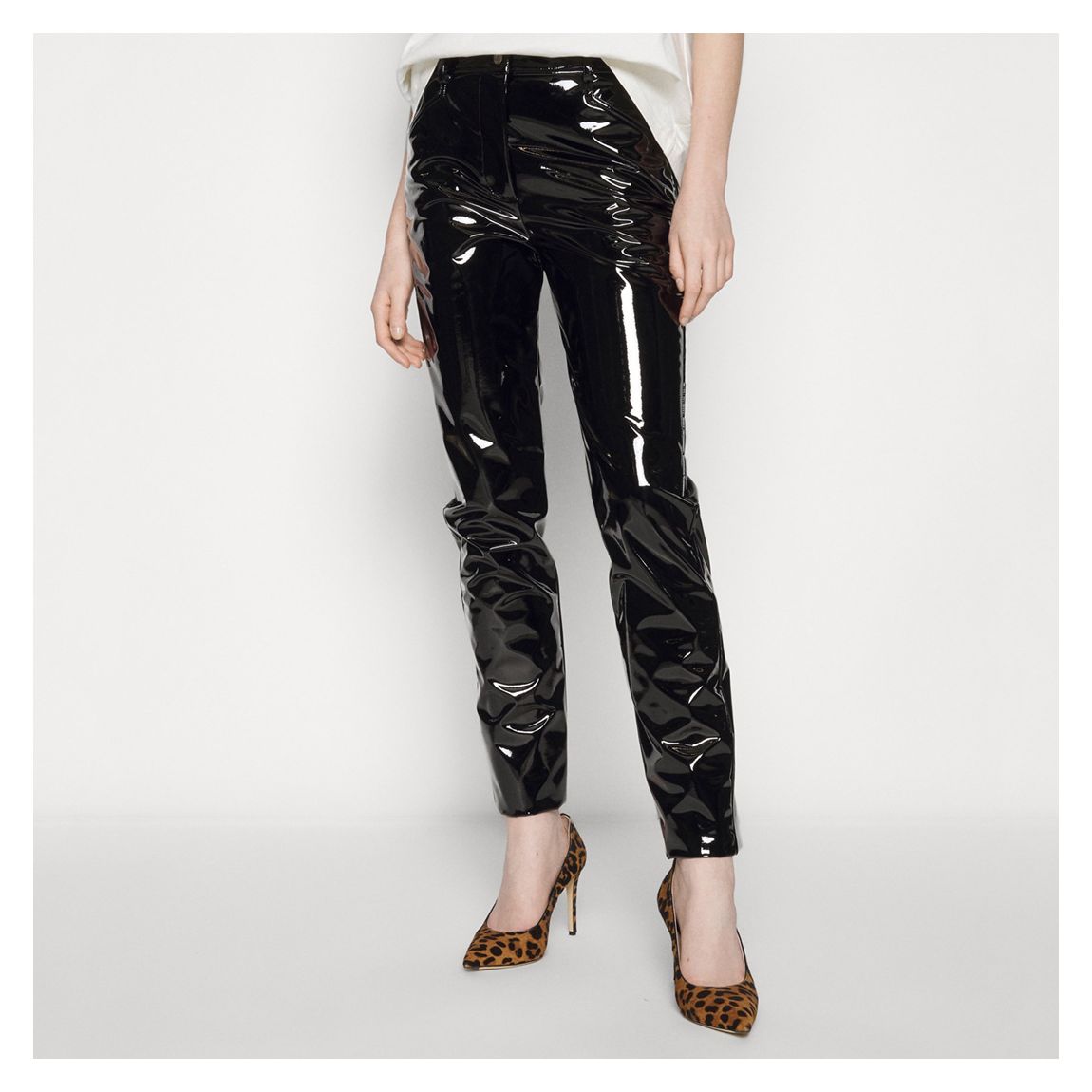 Black Skinny Shiny Trousers main product photo