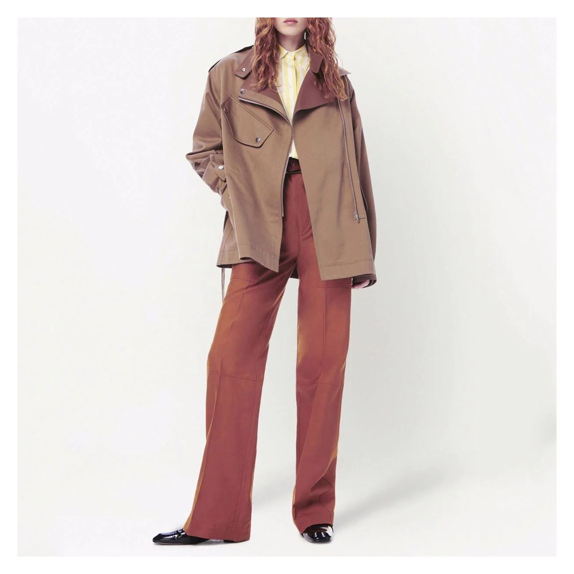Beige Short Trench Jacket main product photo