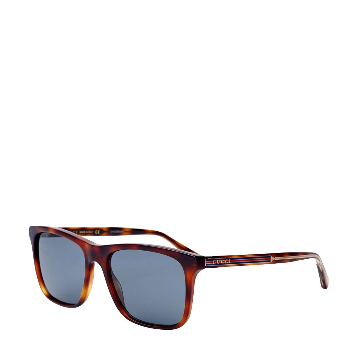 Men's Brown Havana/Blue Gucci Sunglasses 57mm main product photo