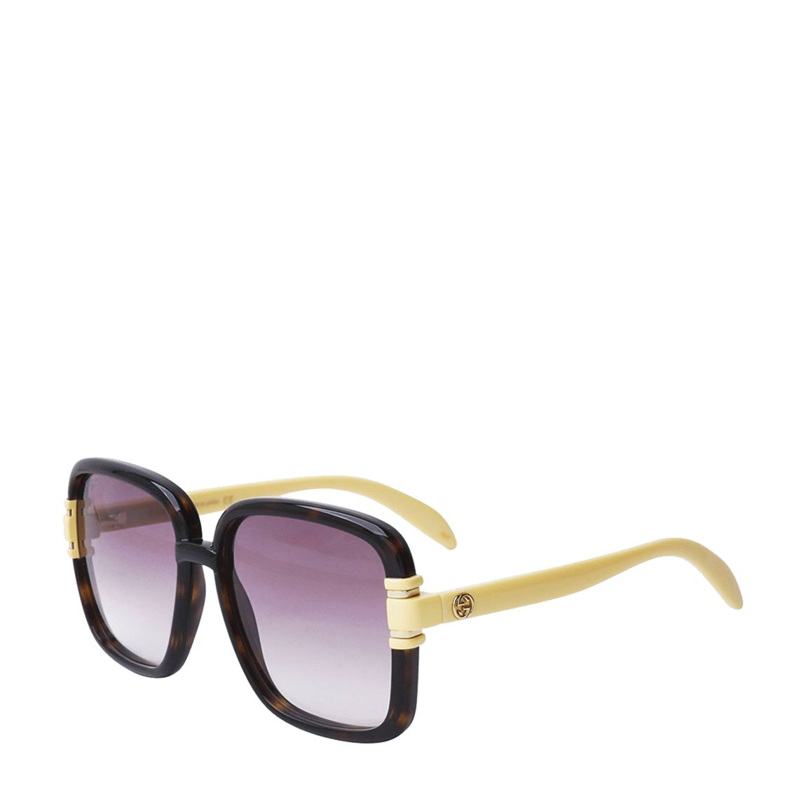Women's Brown Havana/Purple Gucci Sunglasses 59mm main product photo