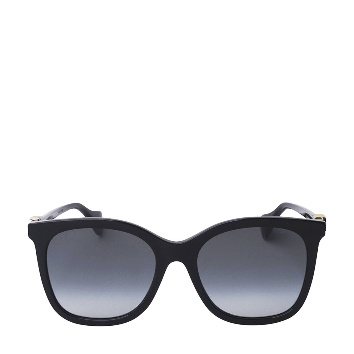 Women's Black/Gold Gucci Sunglasses 55mm main product photo
