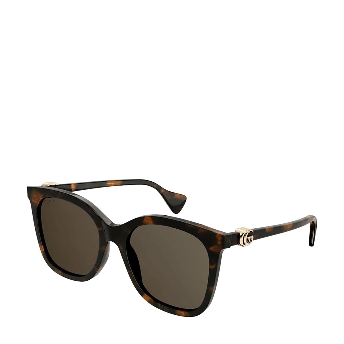 Women's Brown Dark Havana Gucci Sunglasses 55mm main product photo