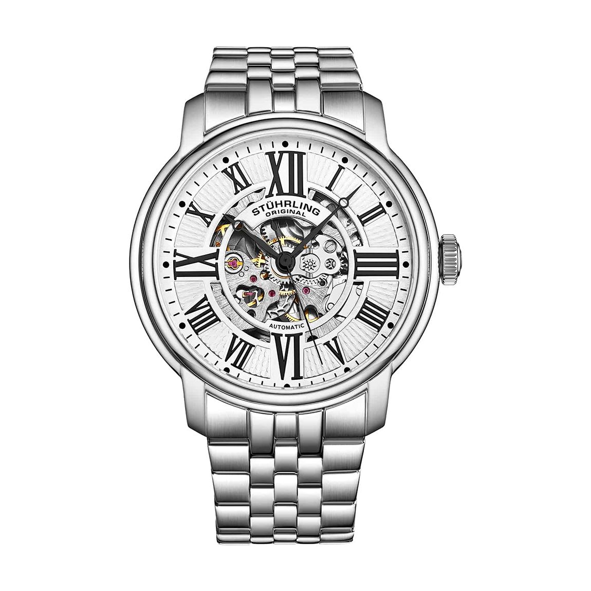Men's Silver Atrium Automatic Skeleton Watch 42mm main product photo