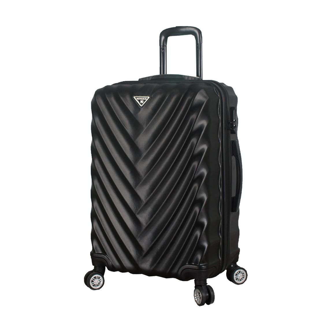 Medium Black Directional Lined Suitcase main product photo