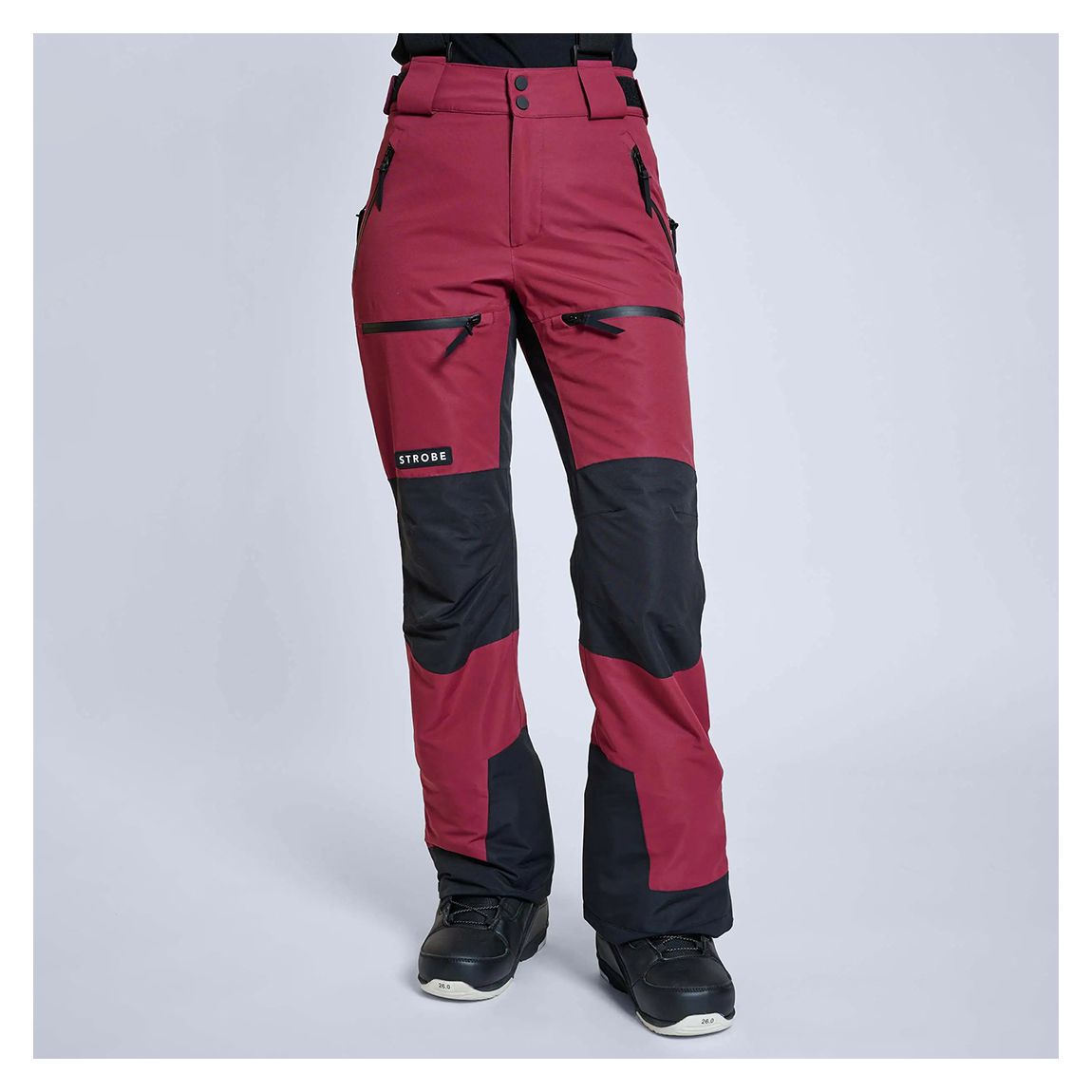 Women's Burgundy Lynx Ski Pants main product photo