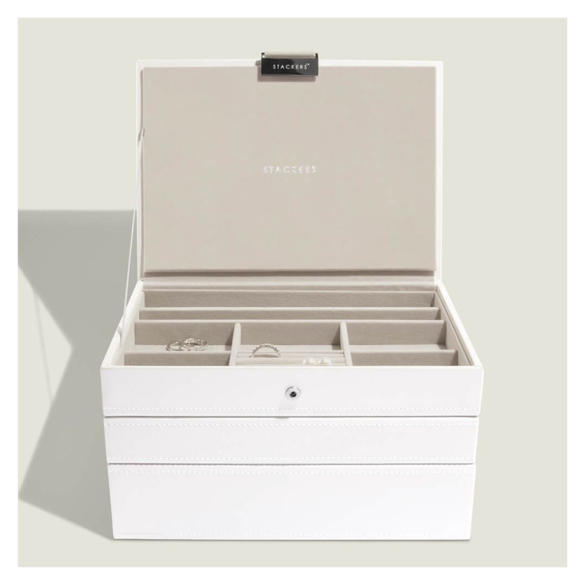 White Classic Jewellery Box main product photo