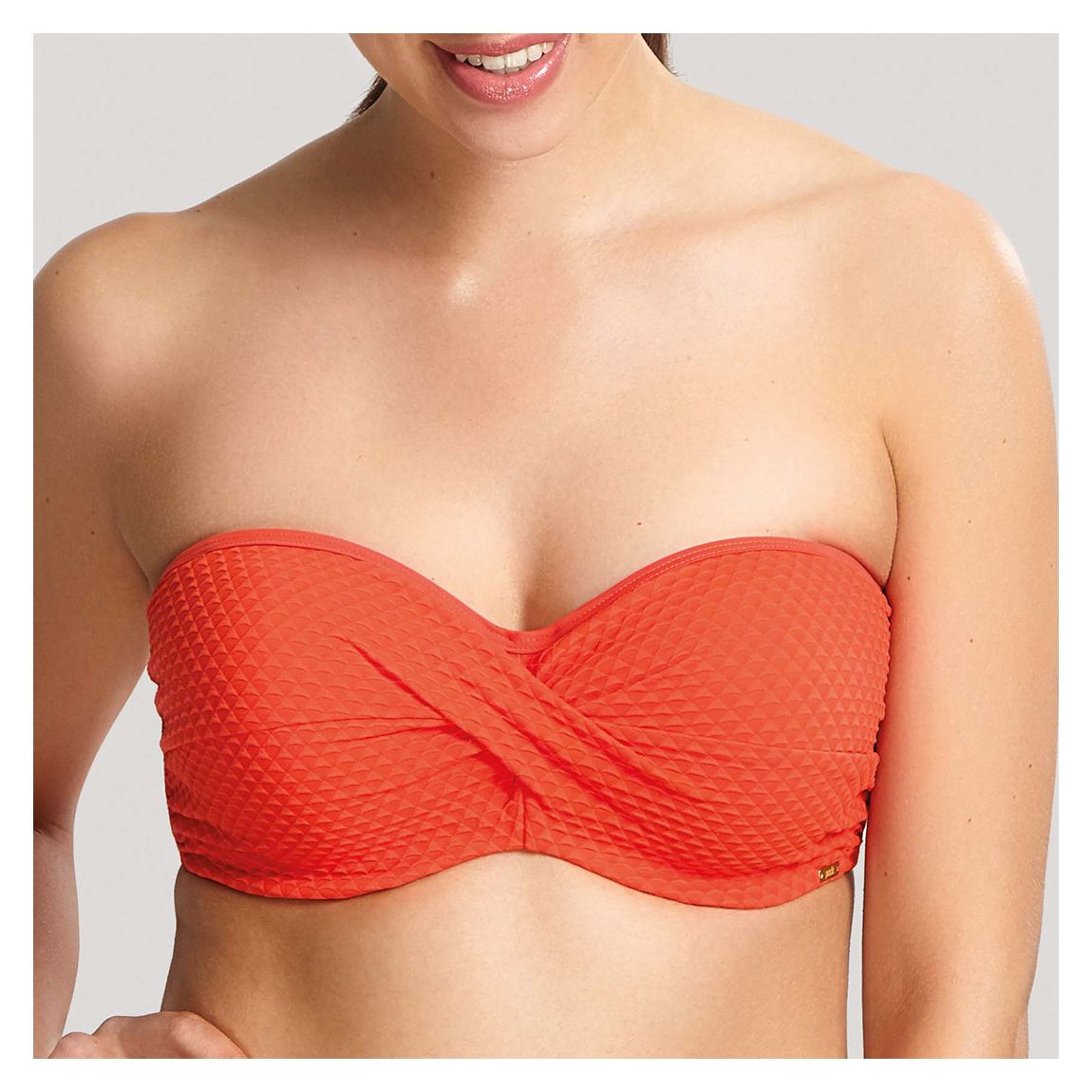 Orange Echo Padded Bandeau Bikini Top main product photo