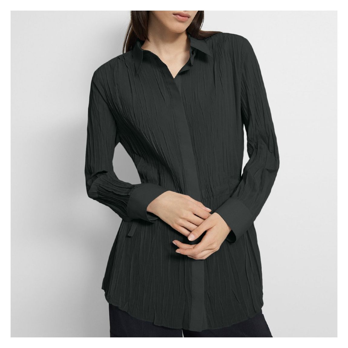 Deep Green Pleated Shirt main product photo