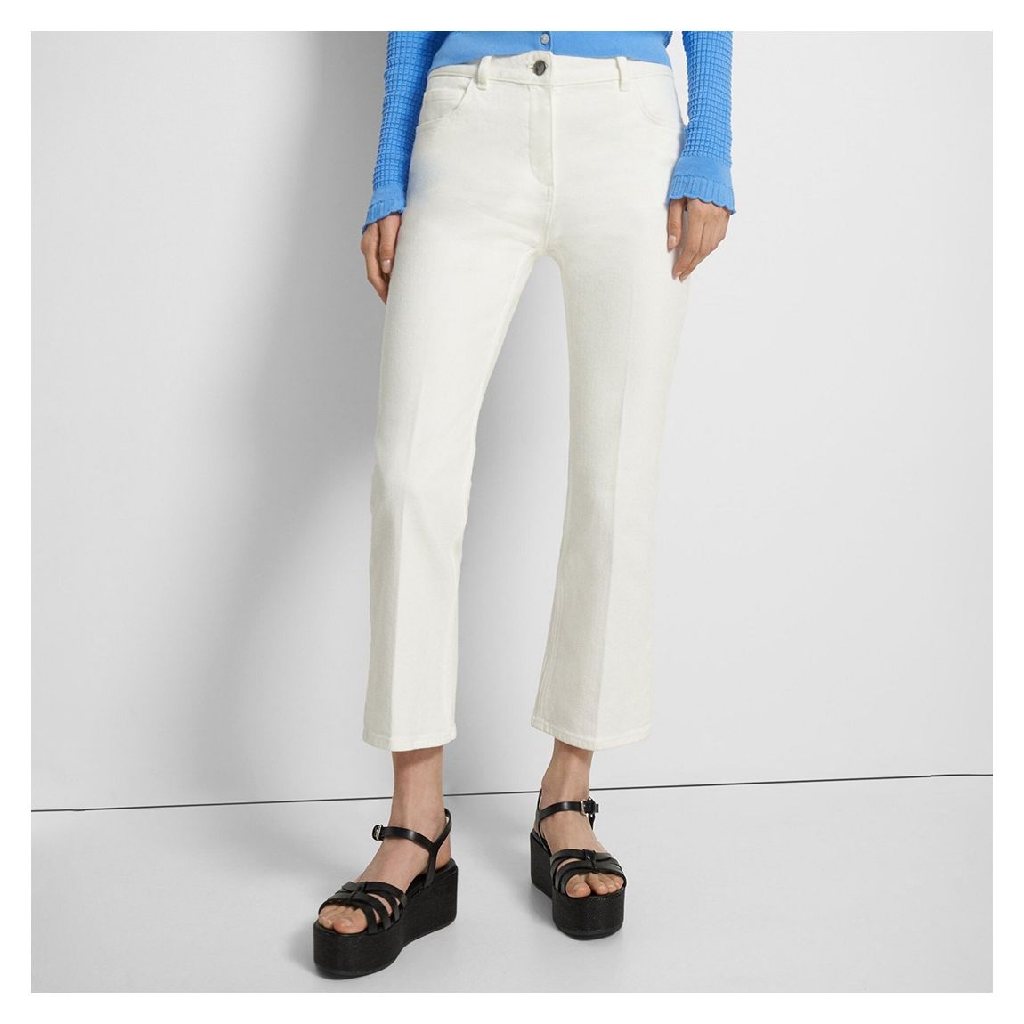 White Trecca Stretch Jeans main product photo