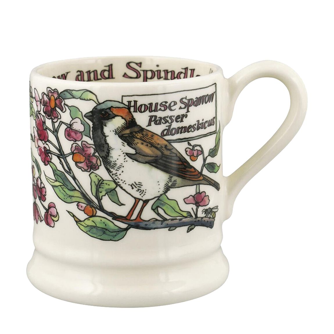 Spindle & House Sparrow 1/2 Pint Mug main product photo