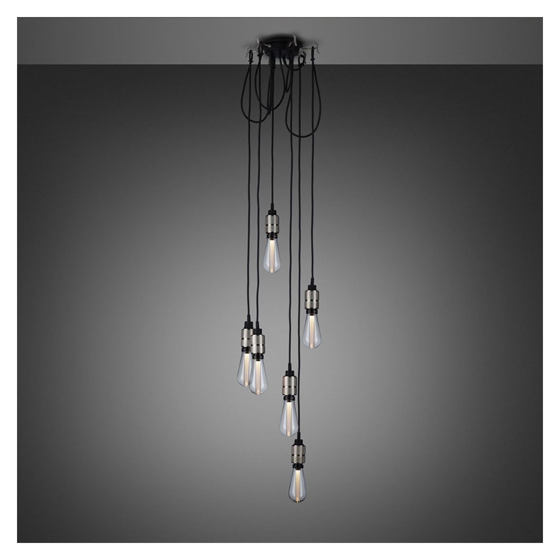 Hooked 6.0 Chandelier in Steel, 2.6m main product photo