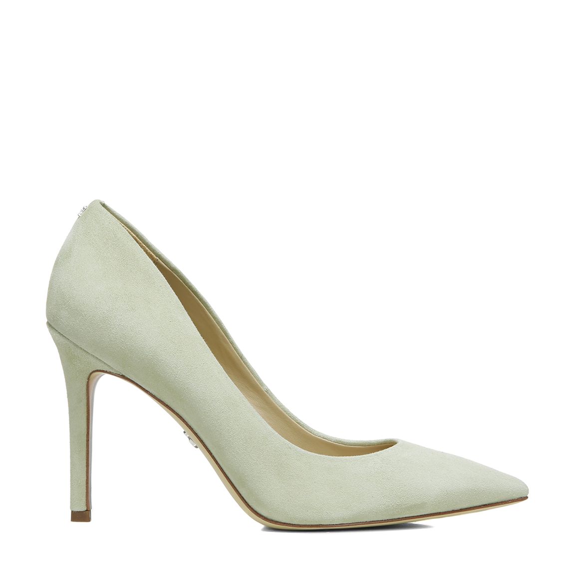 Pistachio Hazel Suede Court Shoes main product photo
