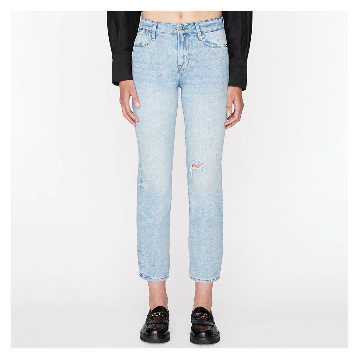 Light Blue Le High Straight Jeans main product photo