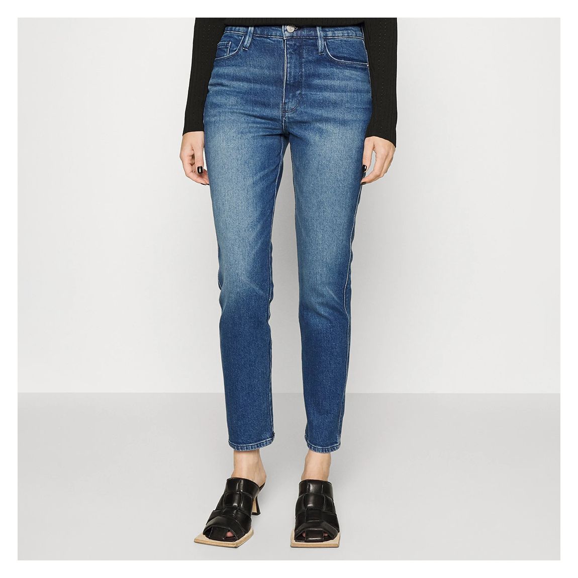 Mid Blue Washed Le Sylvie Slim Stretch Jeans main product photo