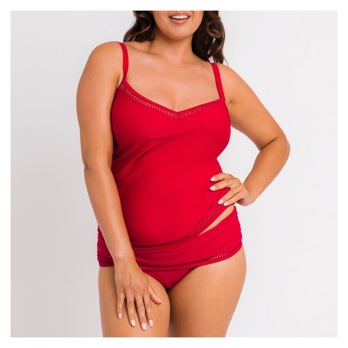 Red First Class Tankini Top main product photo