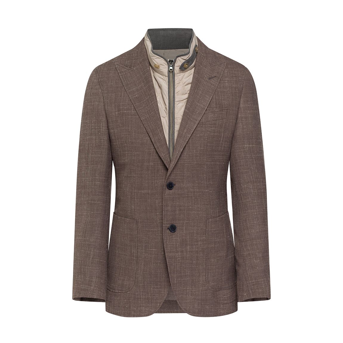 Brown Tailored Wool Blend Jacket main product photo