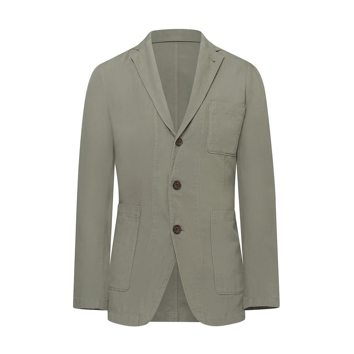 Olive Tailored Cotton Blend Jacket main product photo