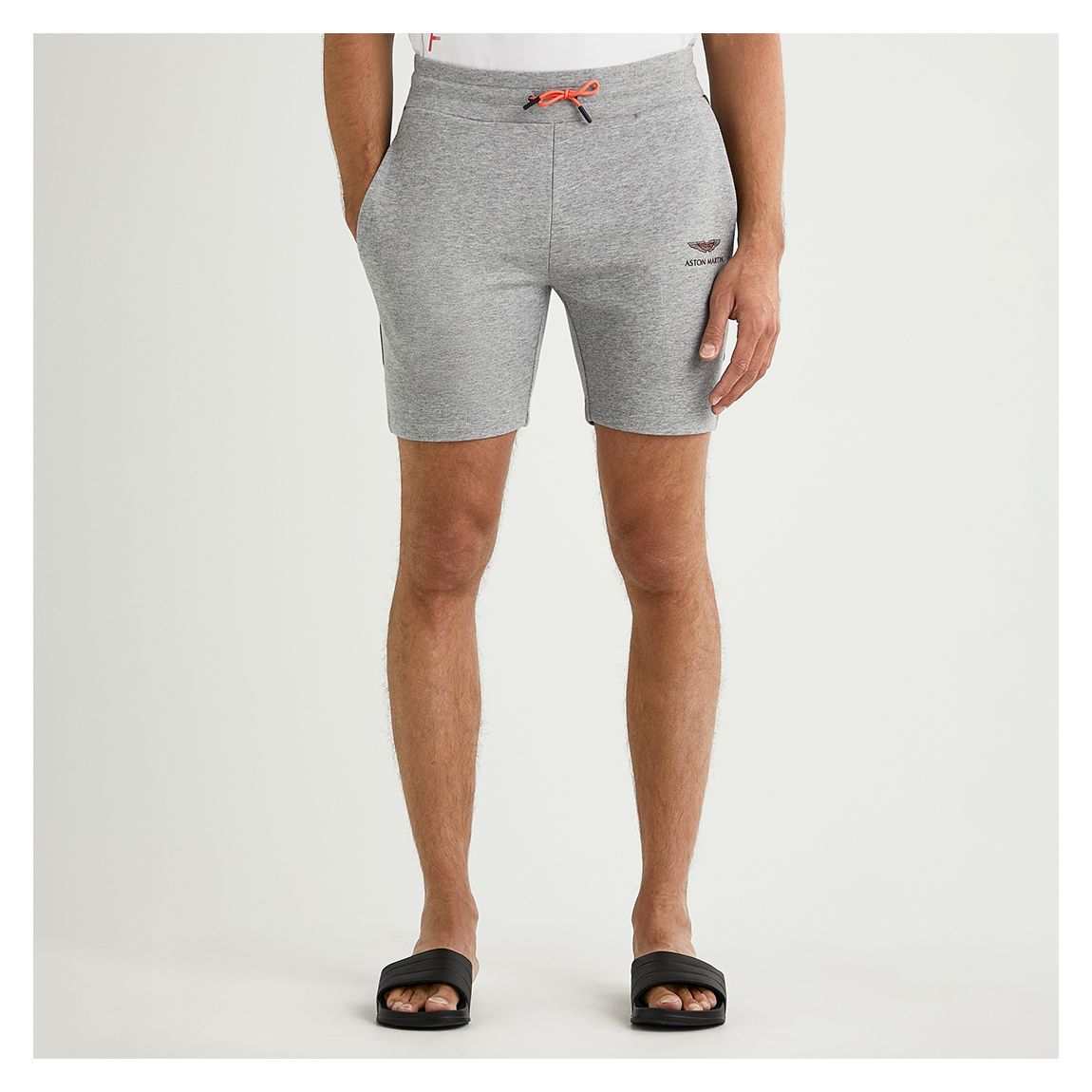 Grey Amr Cotton Jogger Shorts main product photo
