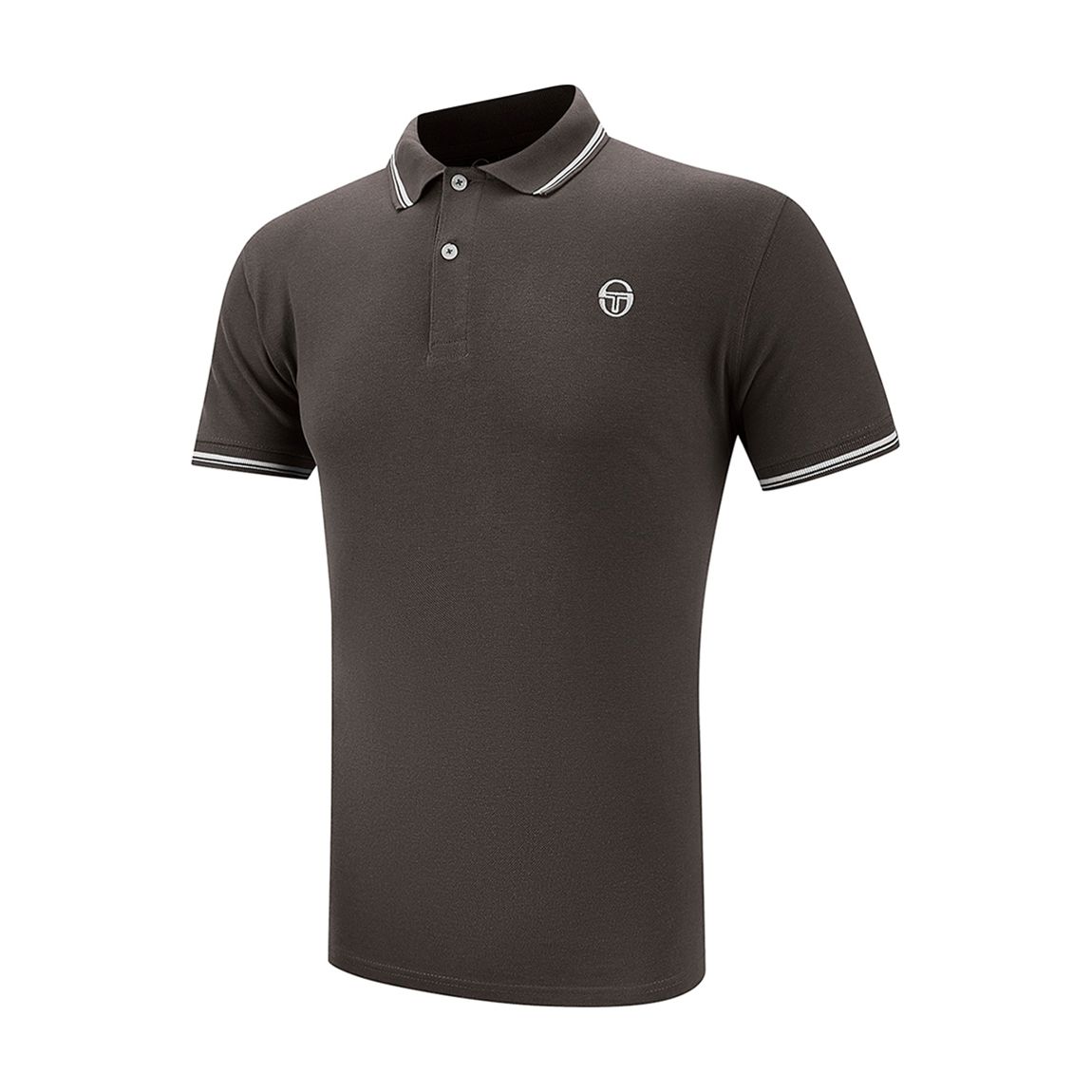Dark Grey Stripe Iconic Polo Shirt main product photo