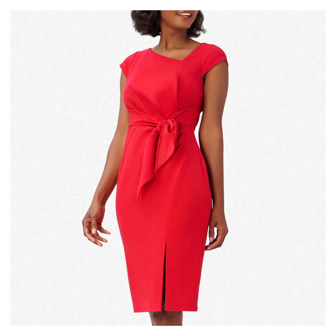 Red Knit Midi Dress main product photo