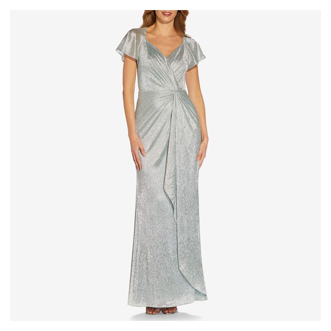 Blue Metallic Twist Gown main product photo