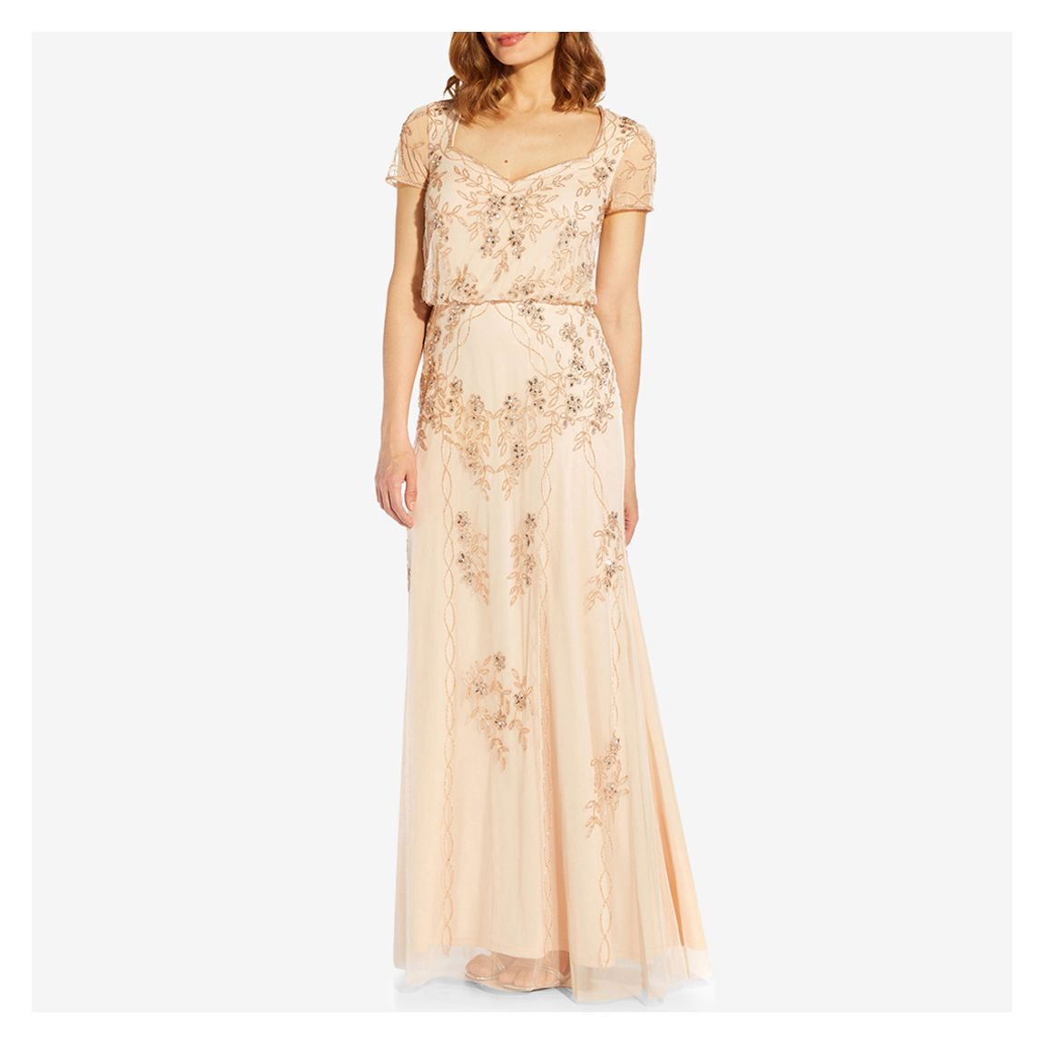 Pale Blush Beaded Gown main product photo