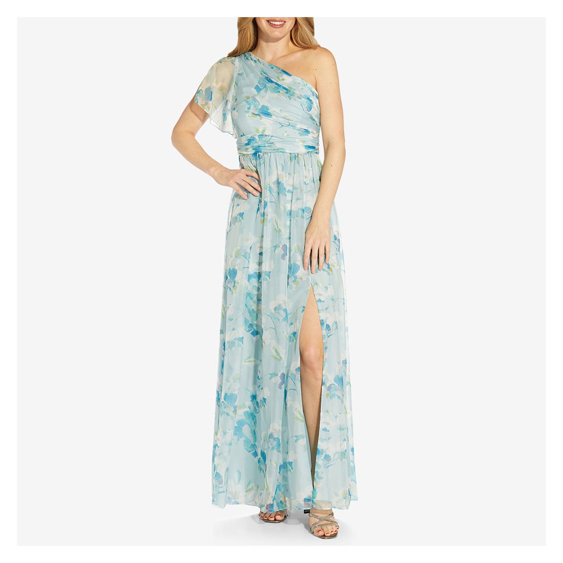 Green One Shoulder Maxi Dress main product photo