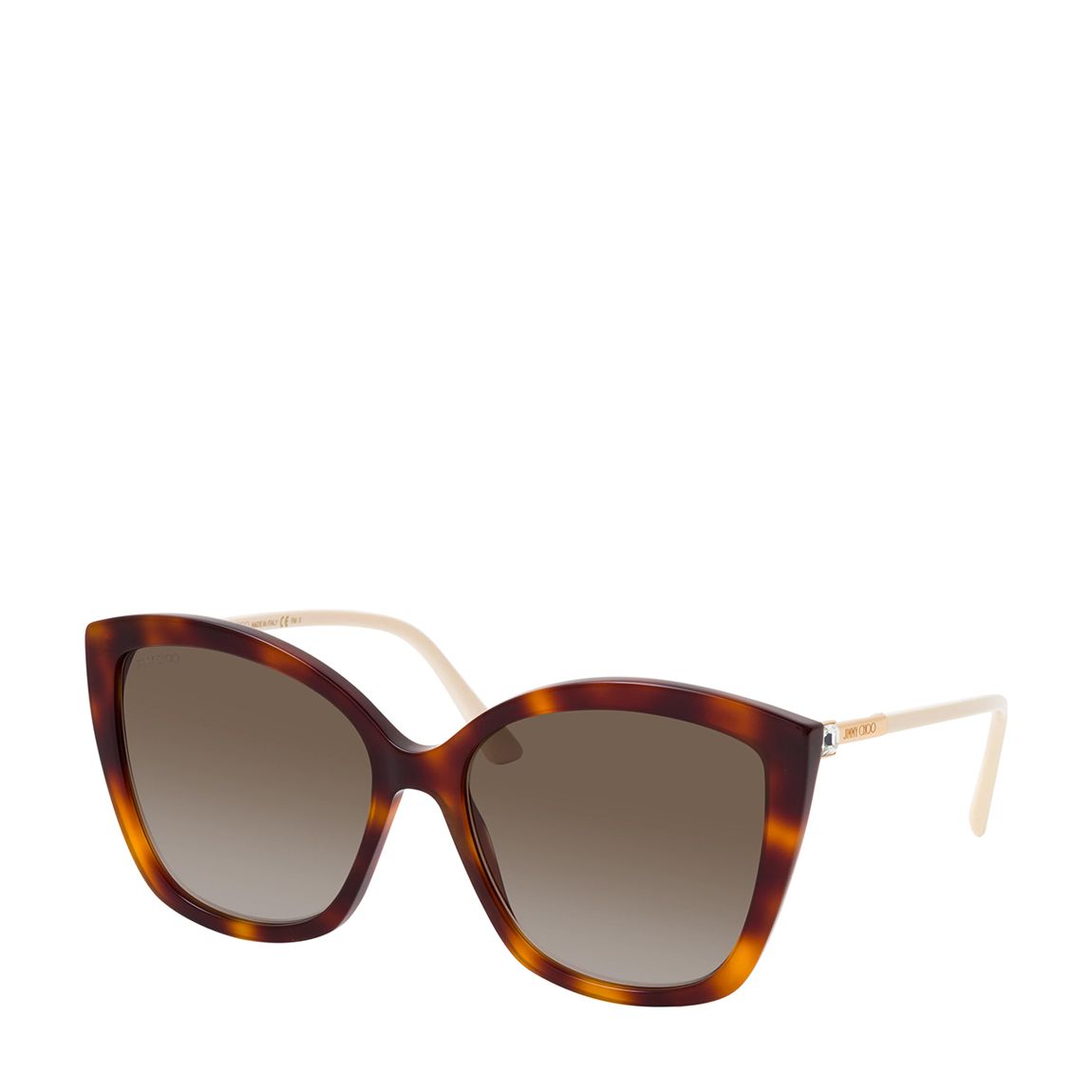 Women's Brown Havana Nat Jimmy Choo Sunglasses 57mm main product photo
