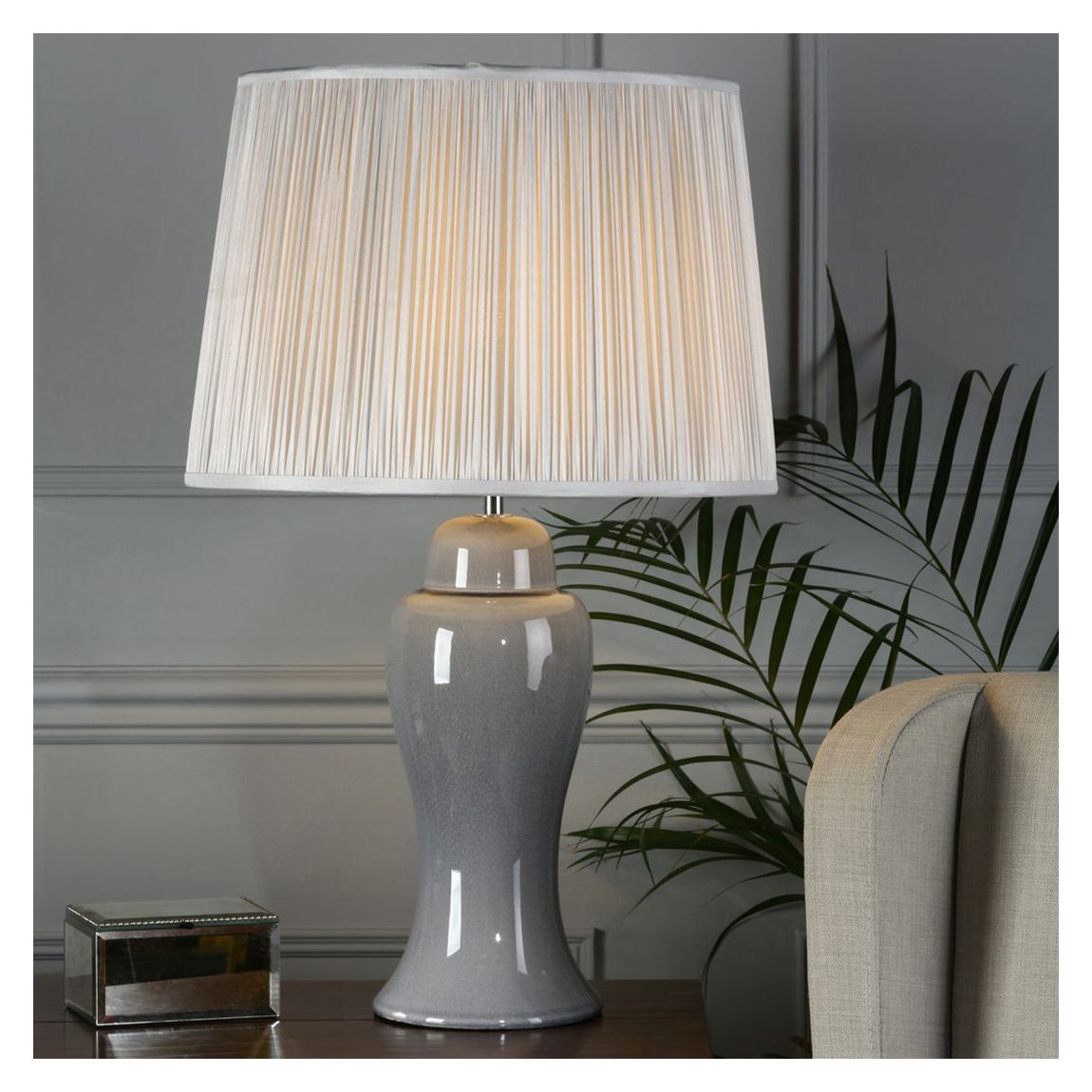 Regina Large Table Lamp Base, Grey main product photo