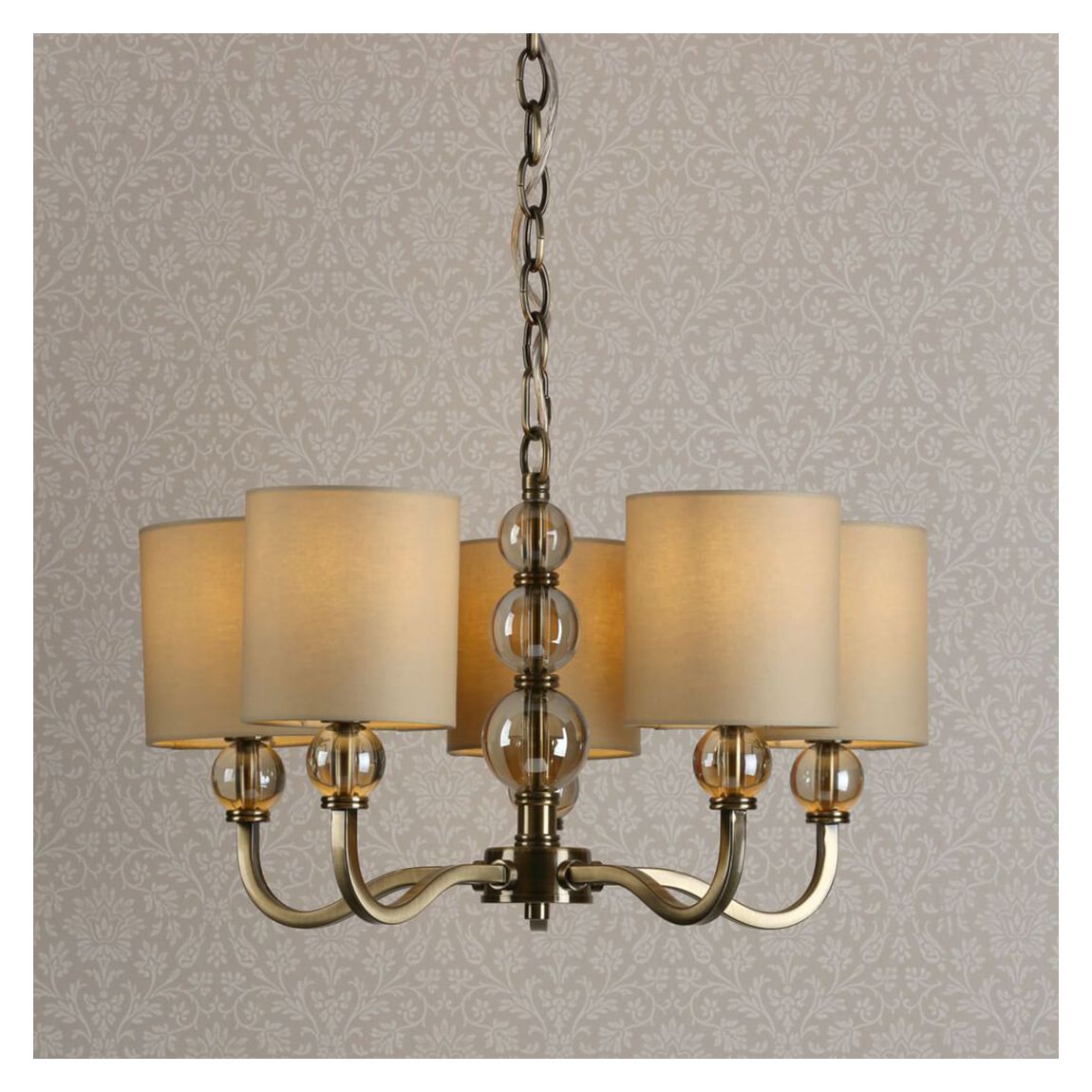 Selby 5 Light Chandelier, Brass main product photo