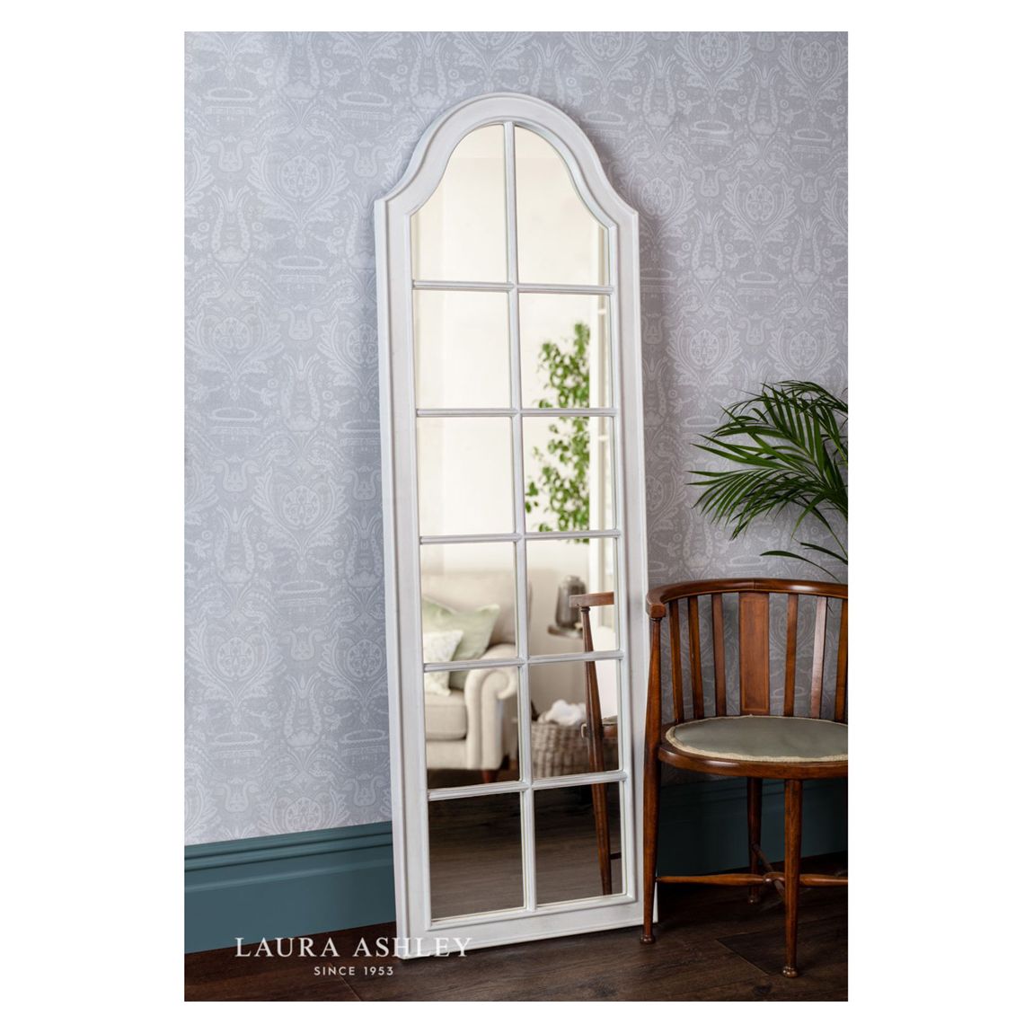 Coombs Rectangle Floor Mirror Distressed Ivory main product photo