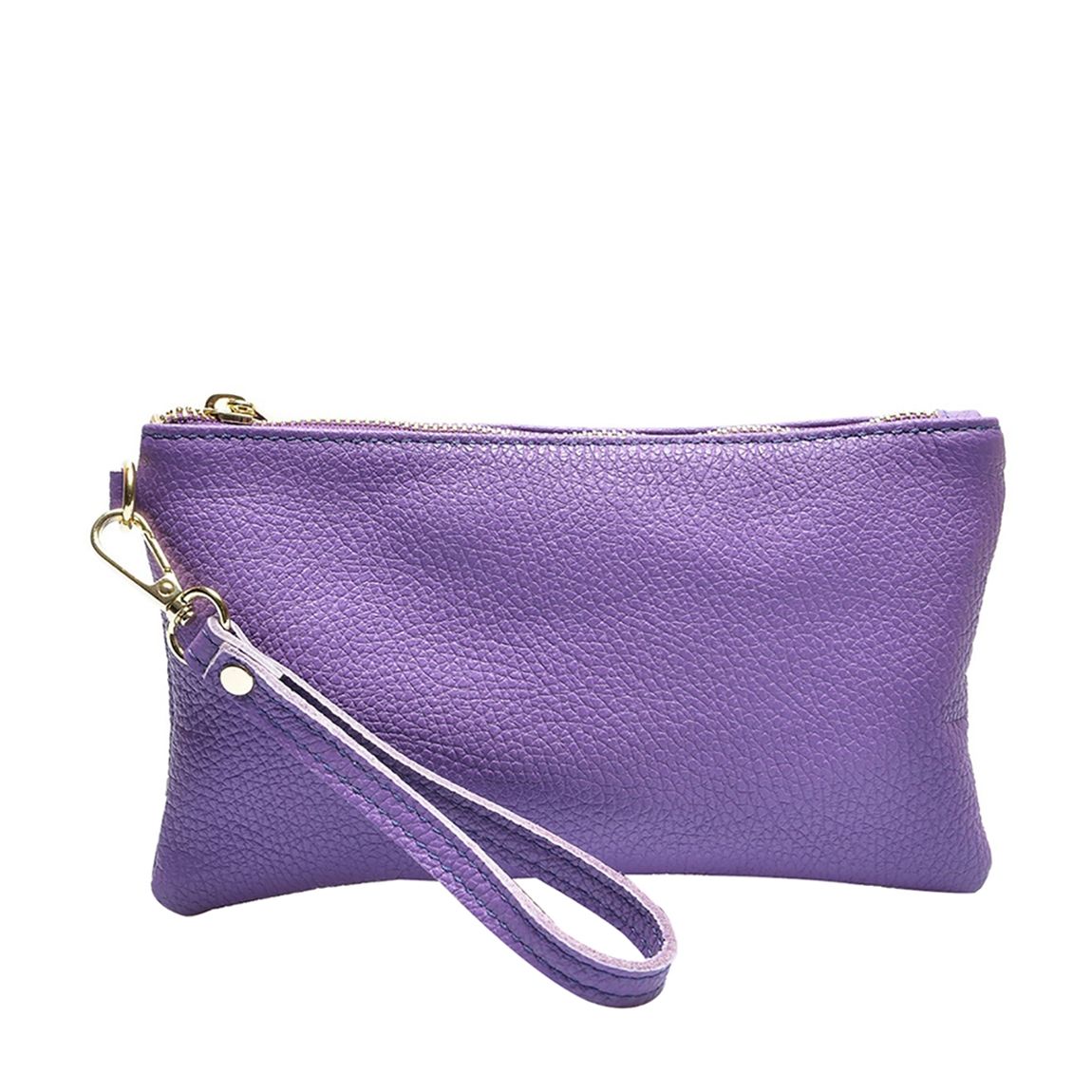 Purple Leather Clutch Bag main product photo