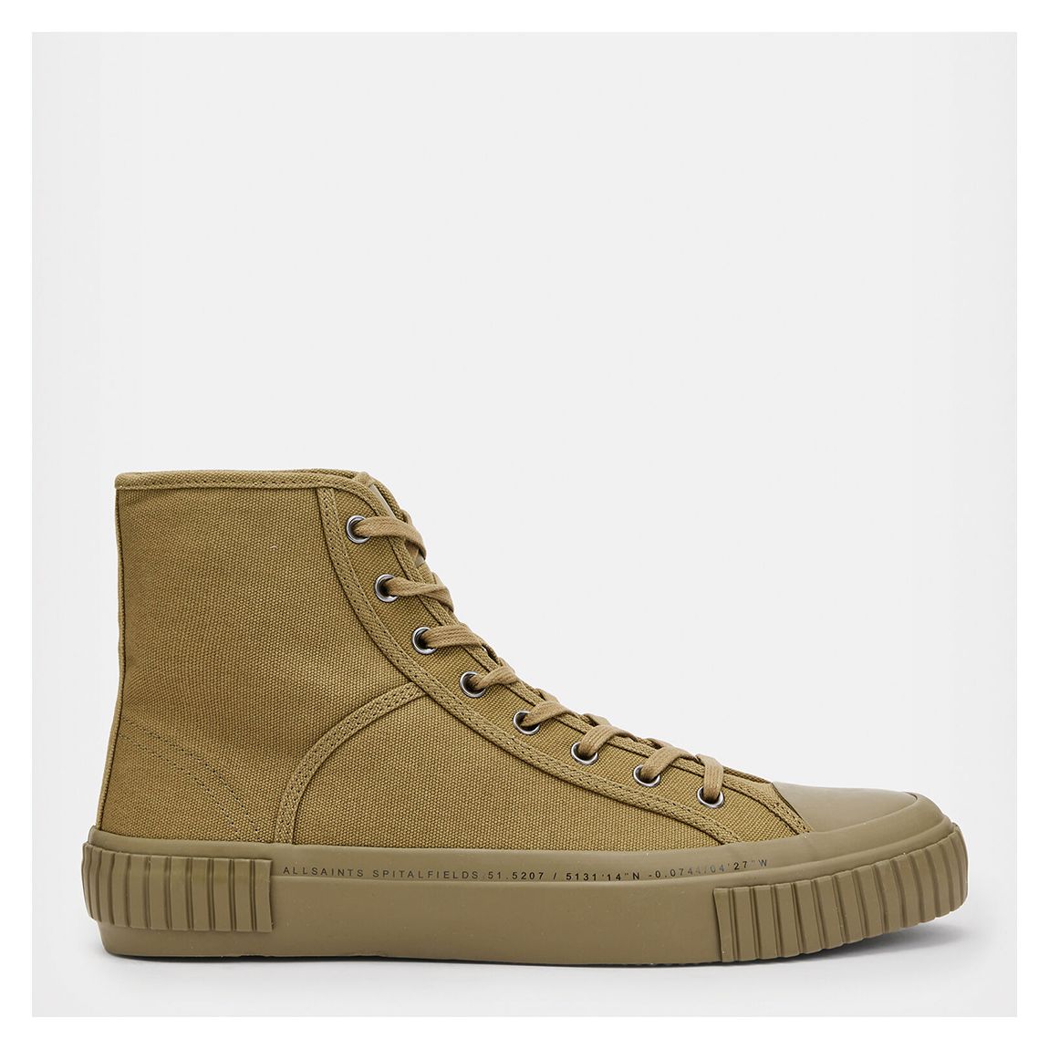 Fresh Olive Green Dana Ghost High Top Trainers main product photo