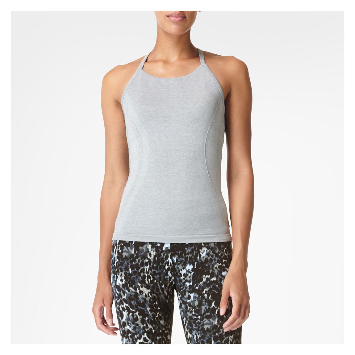 Grey Marl Elemental Seamless Workout Tank main product photo